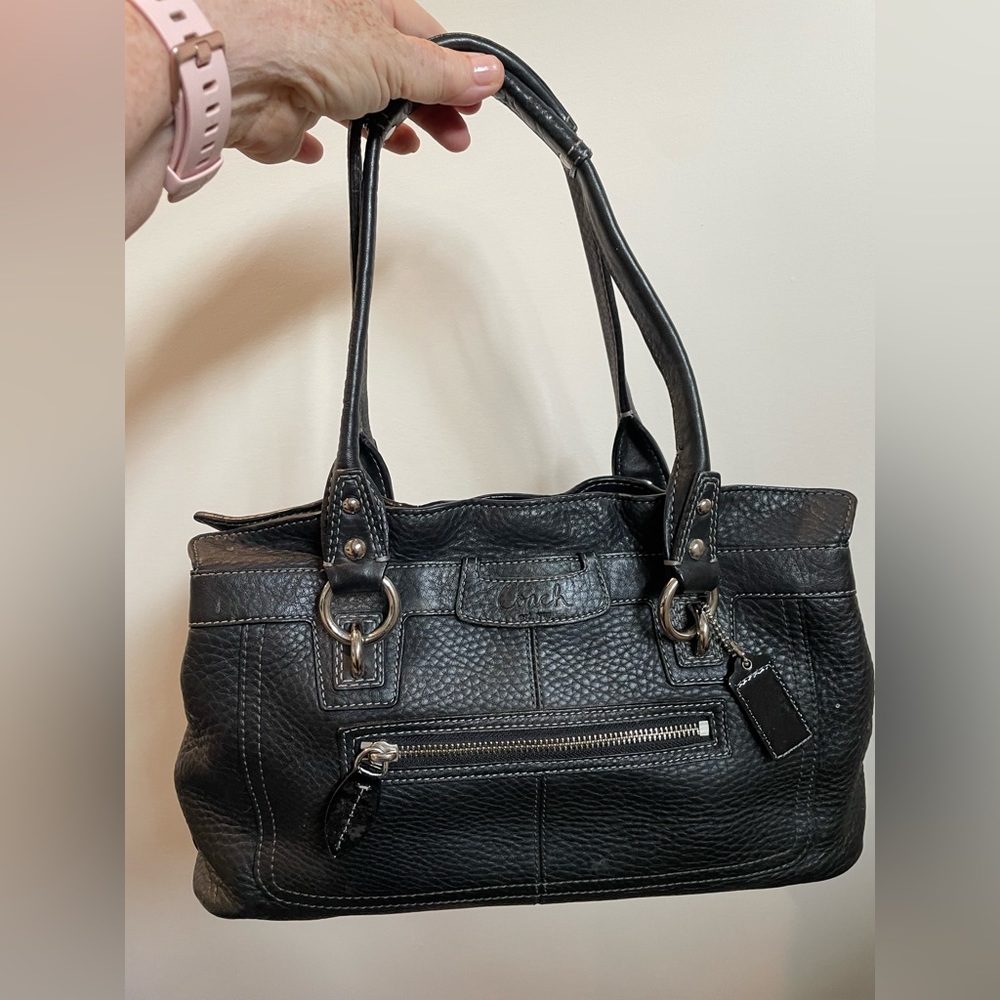 Coach leather black bag